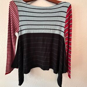 Sonia Rykiel Multicolor Striped Long Sleeve Top